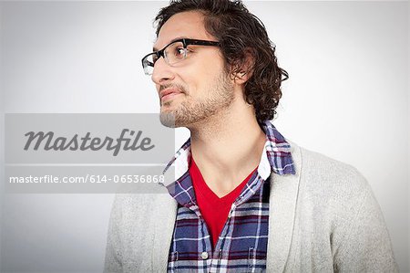 Smiling man wearing glasses