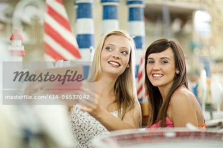 Women shopping together in store