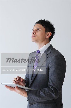 Businessman with tablet