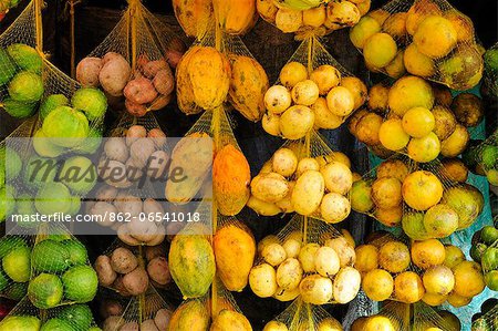 South America, Colombia, Leticia, Amazon region, fruit stall at a  market