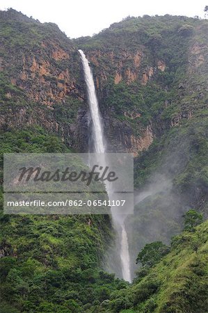 Waterfall at the Canyon north of Pasto, Colombia, South America