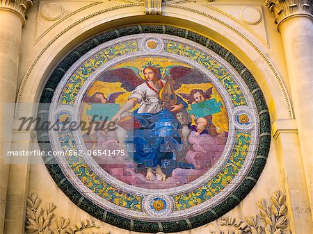 France, Provence, Arles, Tile mosaic