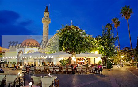 Greece, Kos, Southern Europe. The main square in the historic centre of Kos City