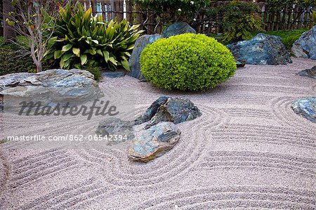 Zen Garden at Japanese Gardens in Larvotto, Principality of Monaco, Europe Zen Garden at Japanese Gardens in Larvotto, Principality of Monaco, Europe