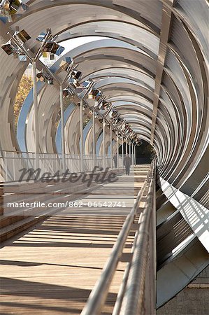 Puente Monumental de Arganzuela in Madrid Rio, Manzanares river, Madrid, Spain.