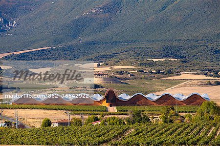 Bodegas Ysios wine cellar, built by Santiago Calatrava, Laguardia, Alava, Spain, Europe