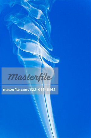 White smoke on blue background White smoke on blue background