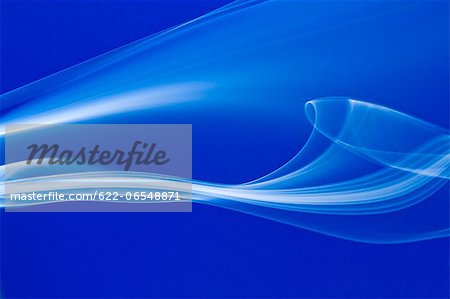 White smoke on blue background