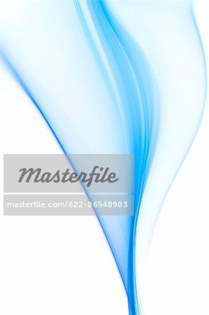 Blue smoke on white background