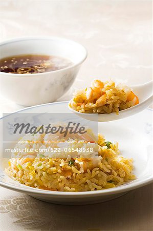 Chinese style shrimp fried rice