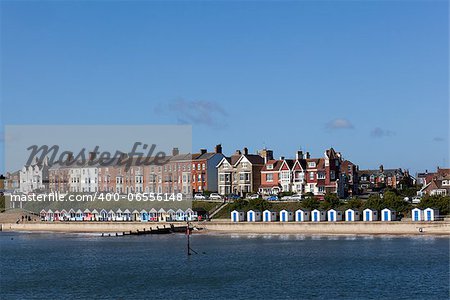 Southwold Sea Front, Suffolk , England on a sunny day.