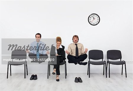 Waiting for the job interview - with a slight disadvantage, adult training importance concept