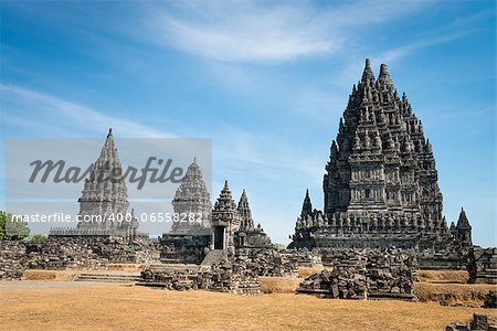 Candi Prambanan or Candi Rara Jonggrang is a 9th-century Hindu temple compound in Central Java, Indonesia, dedicated to the Trimurti: the Creator (Brahma), the Preserver (Vishnu) and the Destroyer (Shiva).