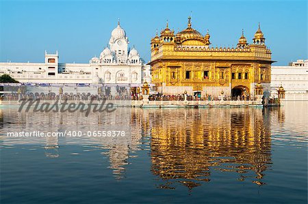 Daytime view of Golden Temple, Amritsar, Punjab state, India, Asia