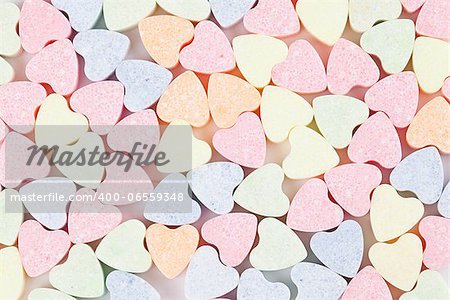 Background made of little colorful candy hearts