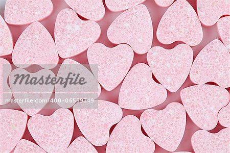 Background made of little pinkl candy hearts