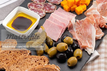 assorted fresh cold cut platter Italian appetizer