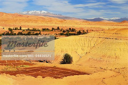 View of High Atlas mountains, Ait-Benhaddou, Morocco, North Africa, Africa