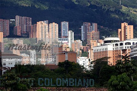 View over the exclusive area of Medellin, El Pobldo, Colombia, South America