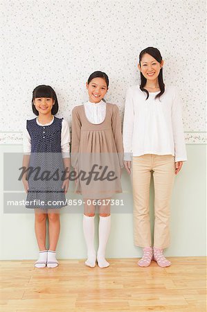 Mother And Daughters Standing