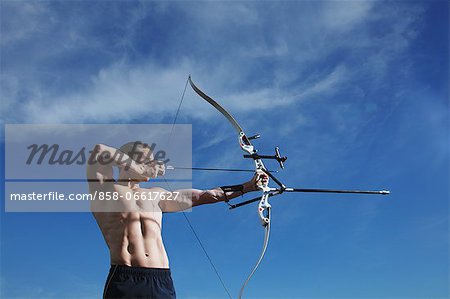 Man Practicing Archery