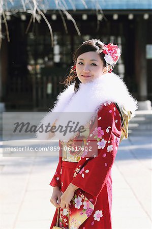 Girl In Kimono Posing