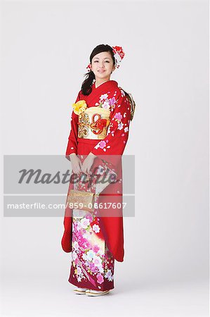 Girl In Kimono Posing