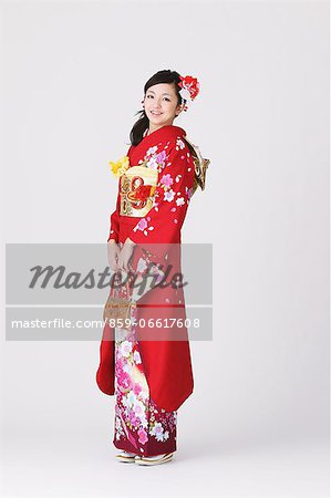 Girl In Kimono Posing
