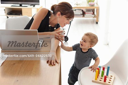 Businesswoman working at home Businesswoman working at home