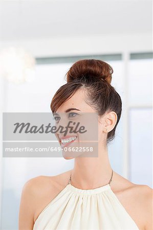 Close up of smiling womans face Close up of smiling womans face