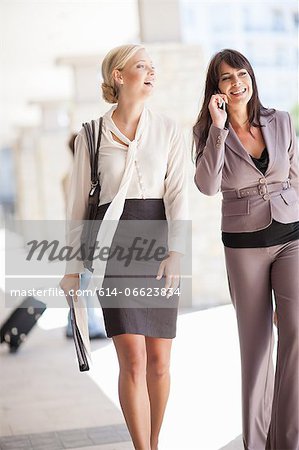 Businesswomen walking together