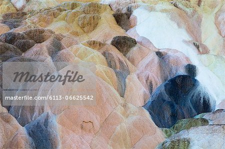 Rock formations in hot spring