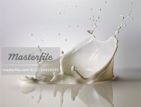 High speed image of splashing milk