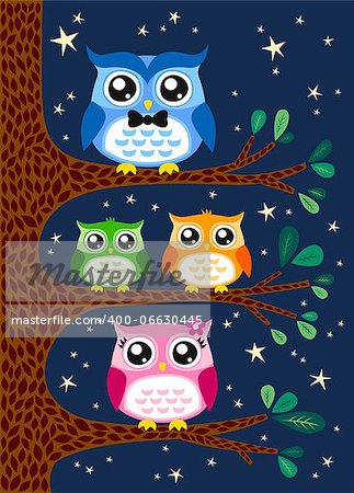 owl family design