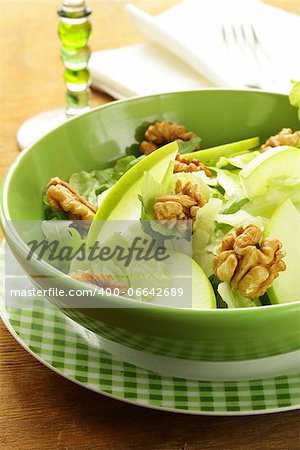 waldorf salad with apples, walnuts and cheese