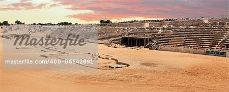 Chariot race track of the Roman Empire times at Caesarea, Israel