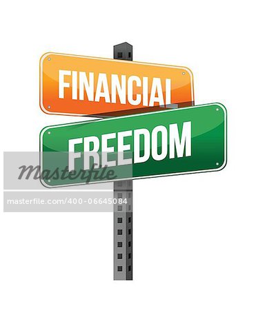 financial freedom illustration design over a white background