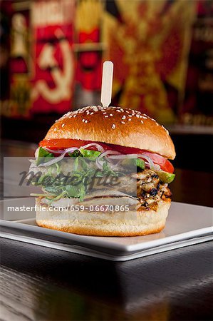 Grilled Chicken Breast Burger Style Sandwich on a Sesame Bun Grilled Chicken Breast Burger Style Sandwich on a Sesame Bun