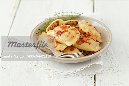 Pirogi with sauerkraut and mushrooms
