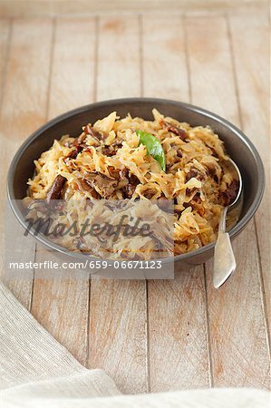 Bigos (sauerkraut with sausage and bacon, Poland)