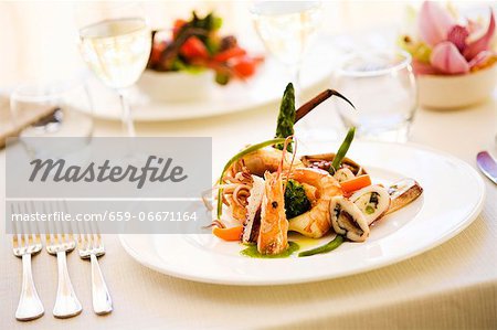 Antipasto di mare (a starter of prawns, squid and octopus) Antipasto di mare (a starter of prawns, squid and octopus)
