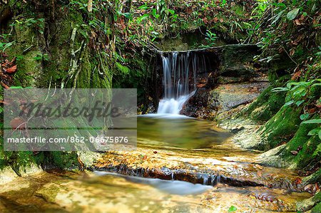 South America, Brazil, Mato Grosso, a waterfall in the Chapada dos Guimaraes national park