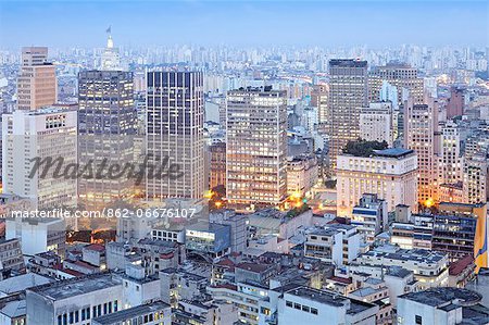 South America, Brazil, Sao Paulo, view from the top of the Terraco Italia Tower