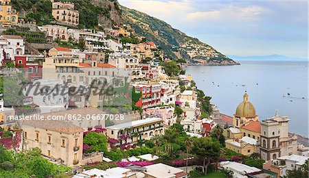 Italy, Campania, Salerno district, Peninsula of Sorrento, Positano. Santa Maria Assunta church.