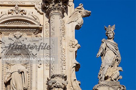 Italy, Apulia, Lecce district, Salentine Peninsula, Salento, Lecce. Santa Croce church