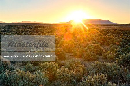 Sunrise at Antelope Island State Park, Salt Lake City, Utah,  USA