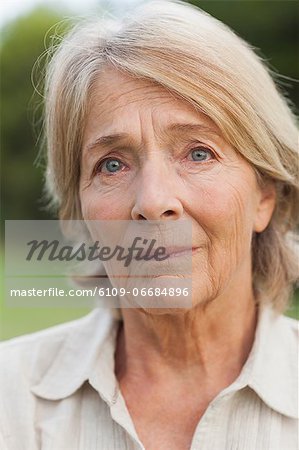 Unhappy older woman