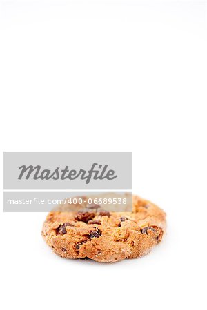 Plain cookie against a white background