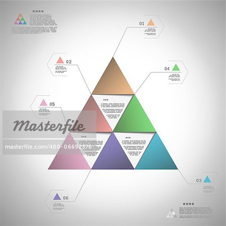 Infogrphic triangle for data presentation eps10 vector illustration