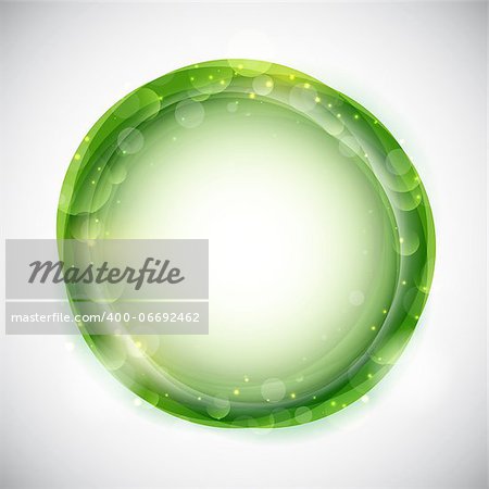 Abstract circular design using shades of green